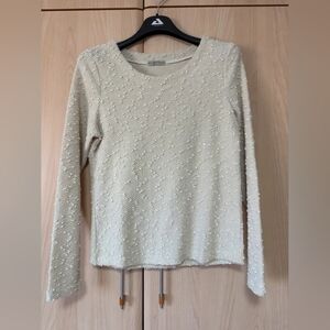 Elegant Cream Textured Women's Top